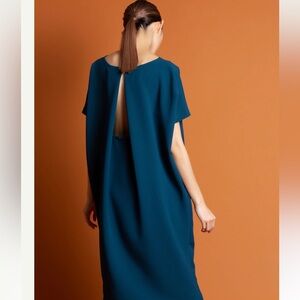Kaarem Triangle Dolma dress open back in turquoise sz S